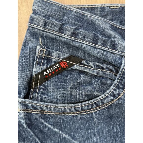 Ariat Jeans Mens 34x32 M4 FR Relaxed Boot Cut Dark Wash Fire Resistant Cat2 Work - Picture 2 of 11